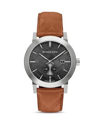 burberry brown leather strap watch 42mm|burberry watch straps only.